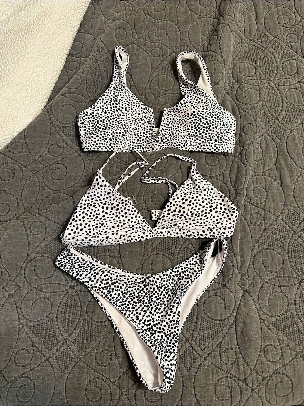 SHEIN Black and White Bikini